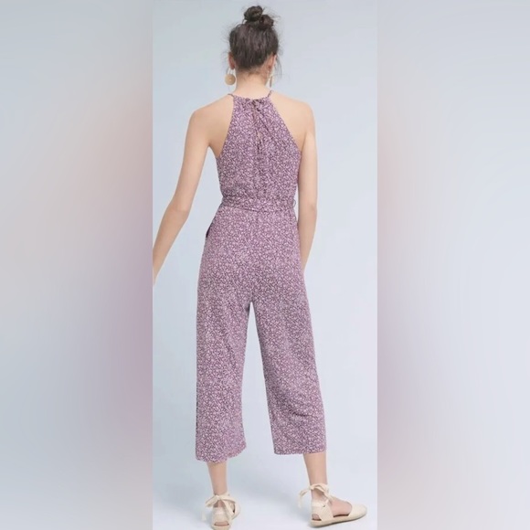 Anthropologie | Maeve Claremont Cropped Halter Jumpsuit - Picture 5 of 10